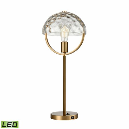 ELK STUDIO Parsons Avenue 24'' High 1-Light Desk Lamp - Aged Brass - Includes LED Bulb S0019-9562-LED